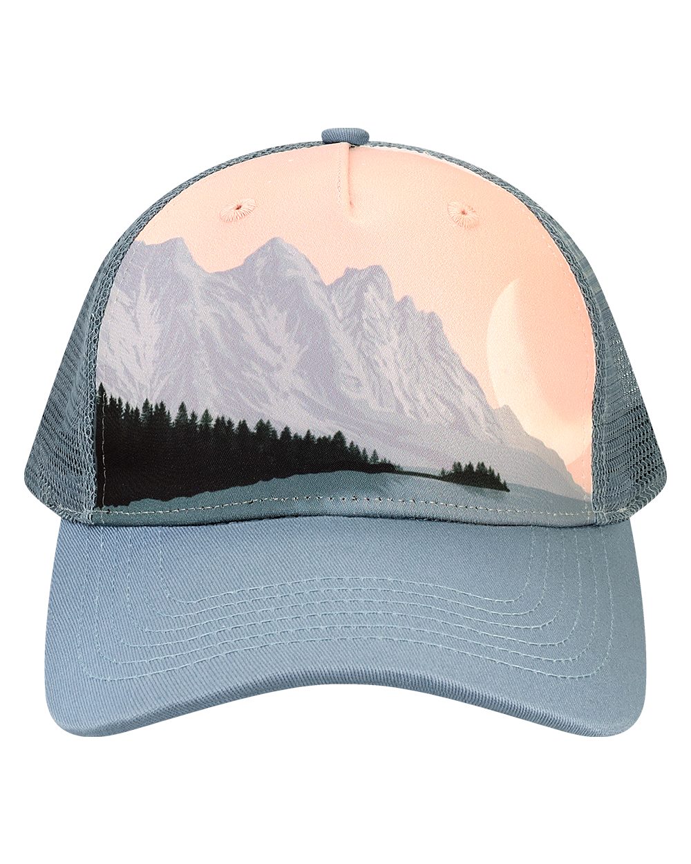LOCALE - Printed Five-Panel Trucker Cap - 5PTKR
