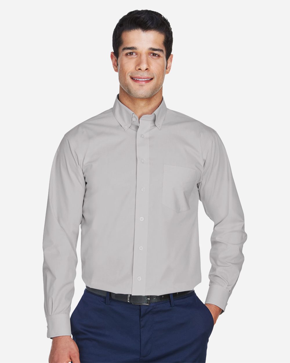 Devon & Jones - Camisa de vestir de tela ancha Crown Collection® para hombre - D620