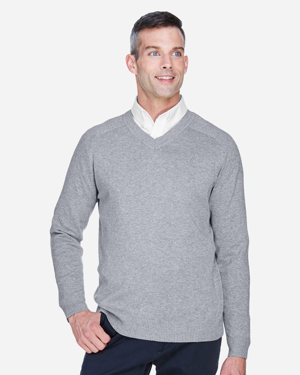 Devon & Jones - Men's V-Neck Sweater - D475