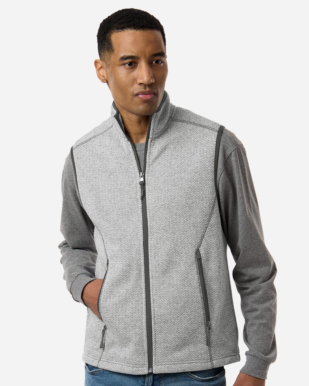 North End - Chaleco polar jacquard Jasper para hombre - NE731