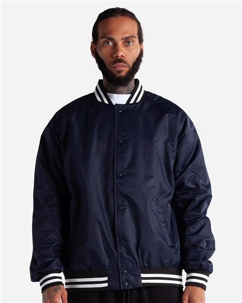Shaka Wear - Unisex Collared Varsity Jacket - SHCVBJ