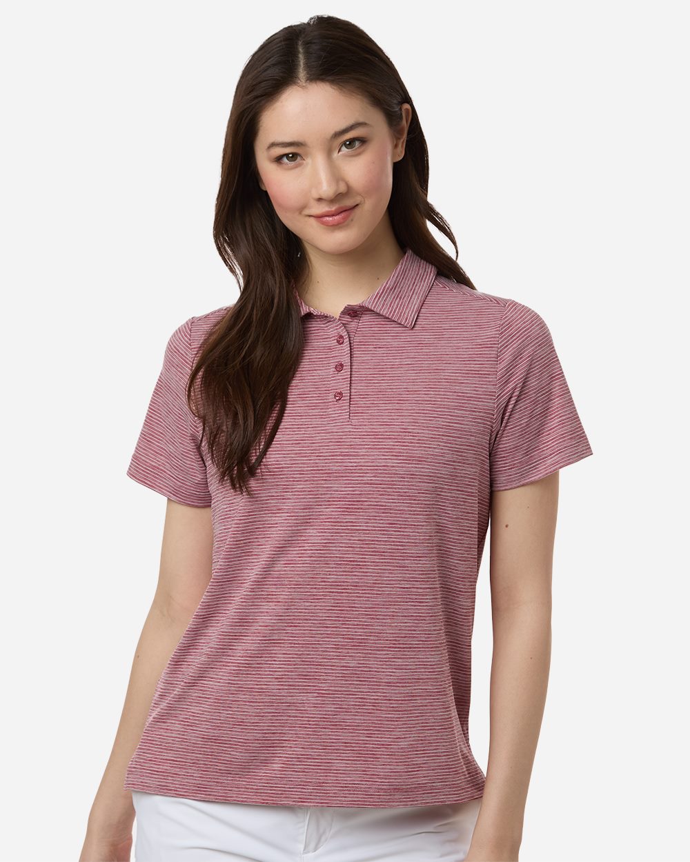 Team 365 - Polo de rayas jaspeado para mujer - TT125W