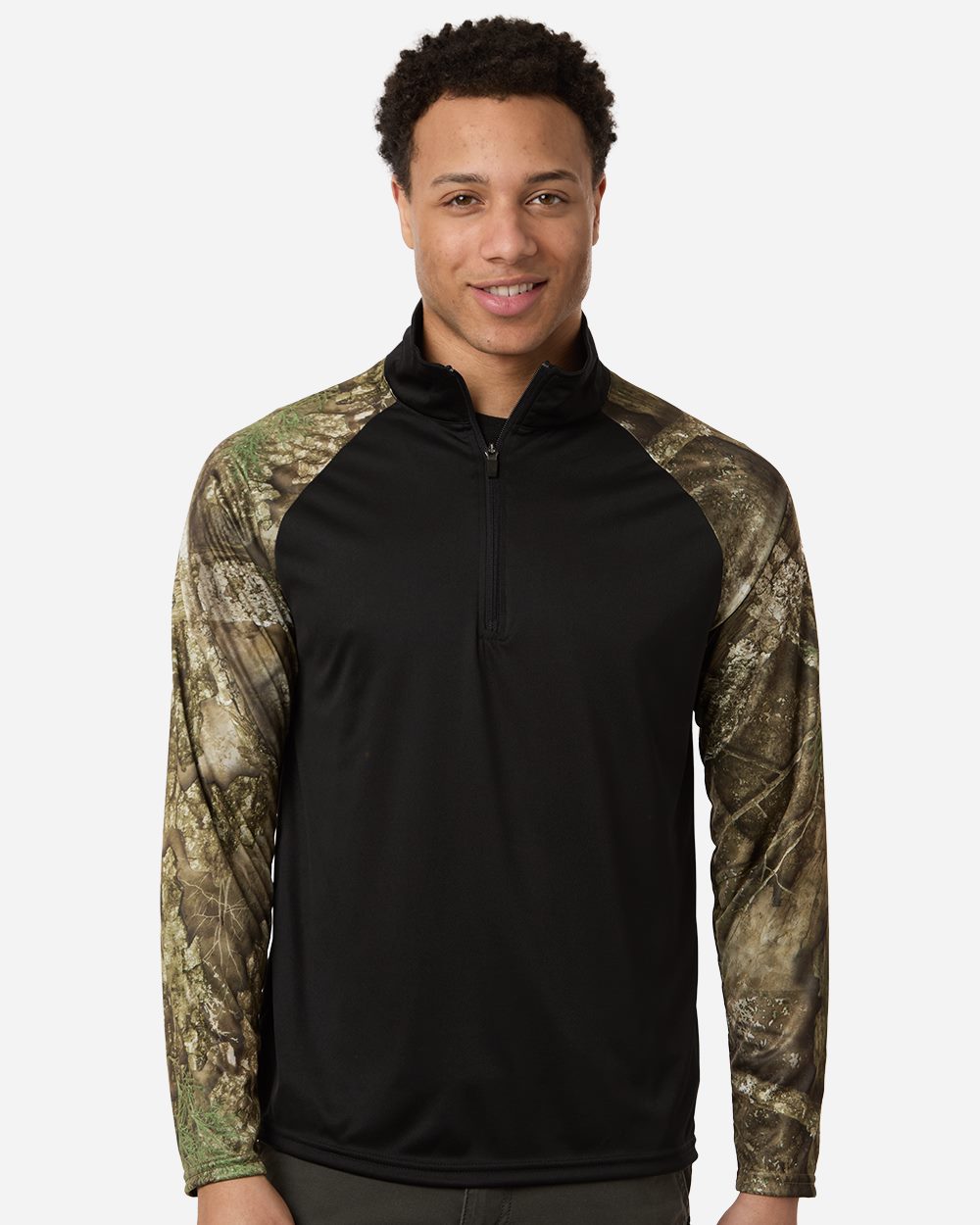 RealTree - Unisex Realtree® Performance Colorblocked Quarter-Zip Pullover - RT5703