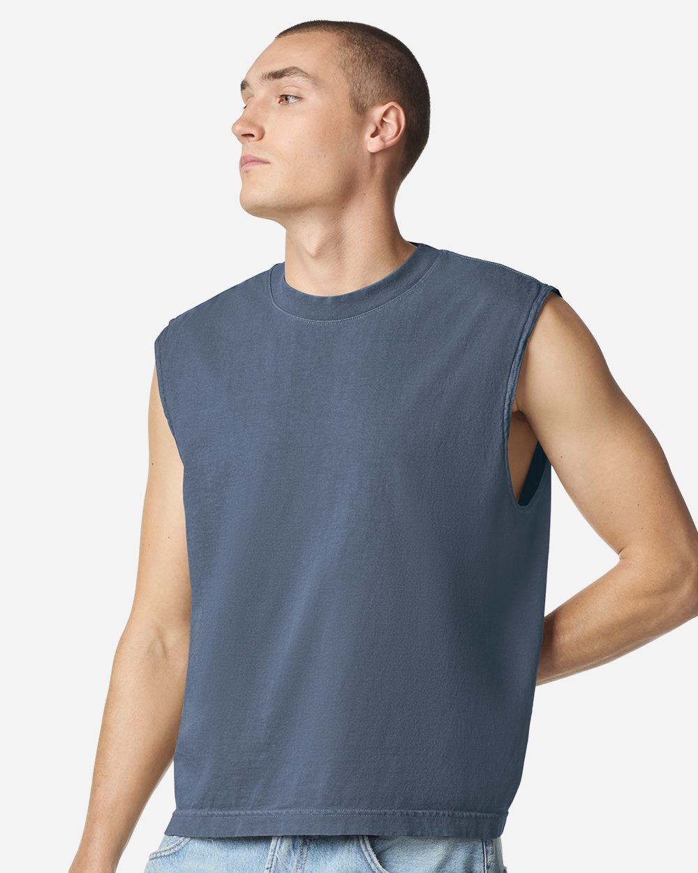 American Apparel - Unisex Heavyweight Cotton Garment-Dyed Boxy Muscle Tee - 207GD