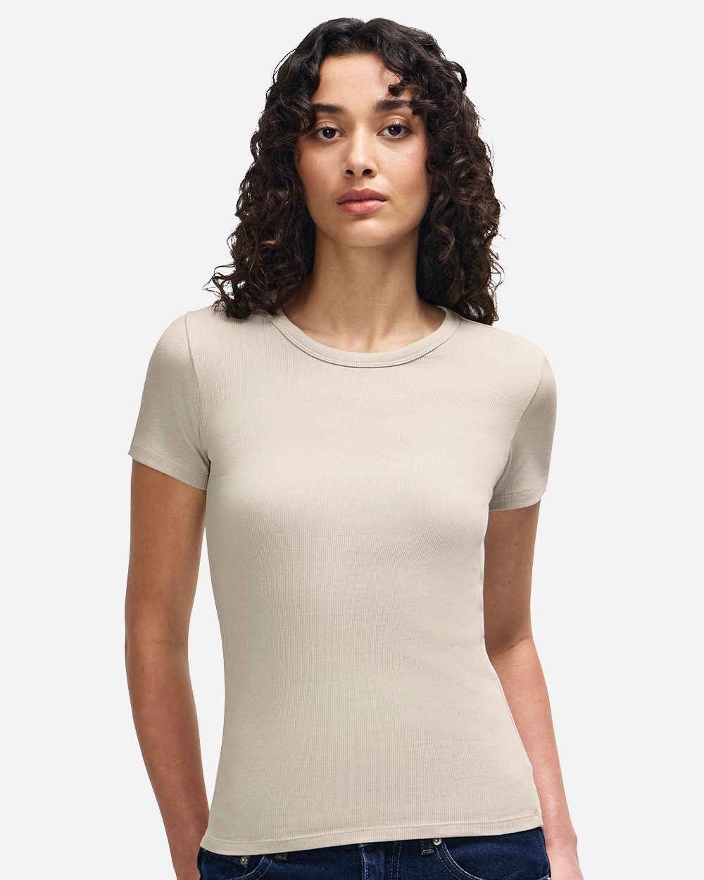 American Apparel - Women's Baby Rib Fitted Tee - BR2102