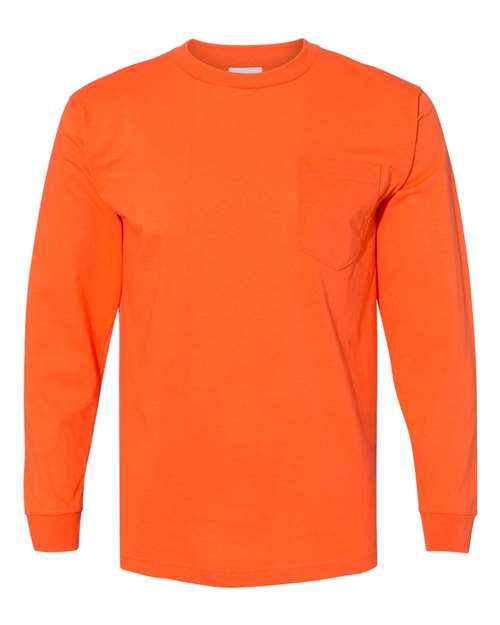 Bayside - Unisex USA-Made Long Sleeve Pocket T-Shirt - 8100