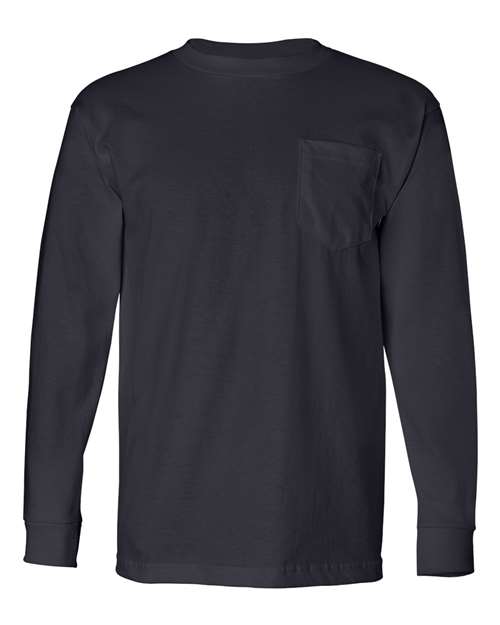 Bayside - Unisex USA-Made Long Sleeve Pocket T-Shirt - 8100