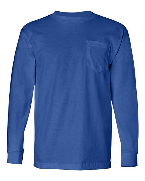 Bayside - Unisex USA-Made Long Sleeve Pocket T-Shirt - 8100