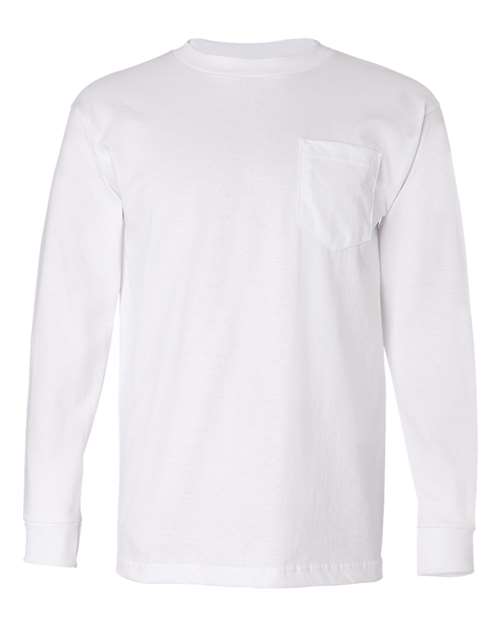 Bayside - Unisex USA-Made Long Sleeve Pocket T-Shirt - 8100