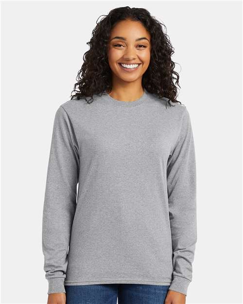 Hanes - Camiseta de manga larga Essential-T - 5286