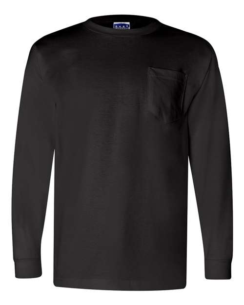 Bayside - Unisex Union-Made Long Sleeve Pocket T-Shirt - 3055
