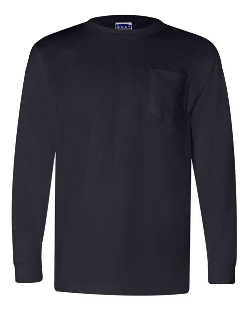 Bayside - Unisex Union-Made Long Sleeve Pocket T-Shirt - 3055