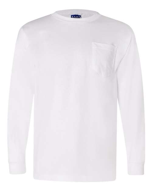 Bayside - Unisex Union-Made Long Sleeve Pocket T-Shirt - 3055