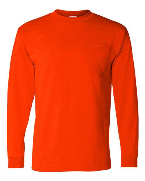 Bayside - Unisex USA-Made 50/50 Long Sleeve Pocket T-Shirt - 1730