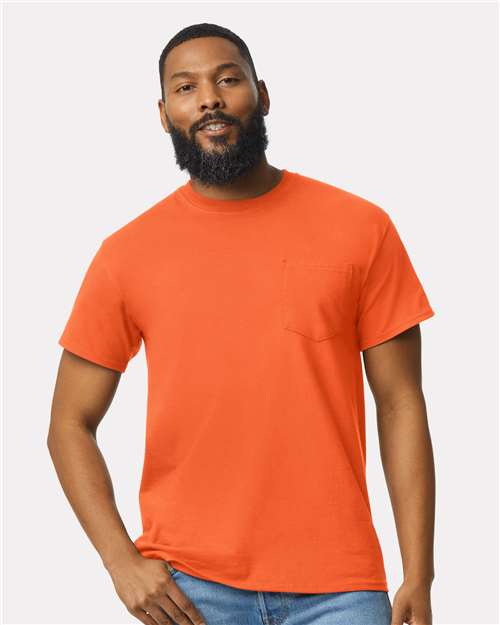 Gildan - Camiseta unisex de algodón ultrafino con bolsillo - 2300