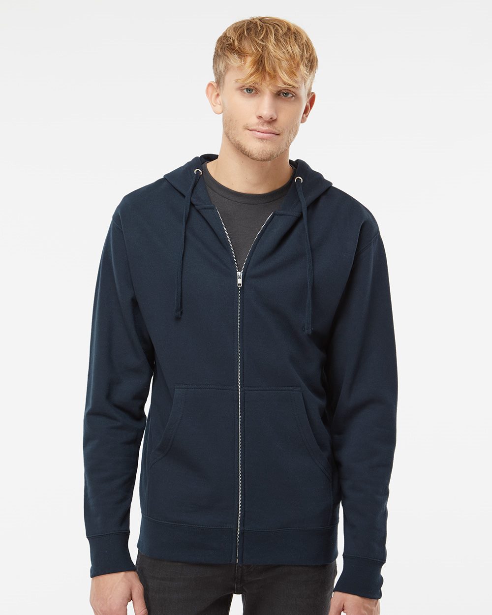 Independent Trading Co. - Sudadera unisex de peso medio con capucha y cremallera completa - SS4500Z