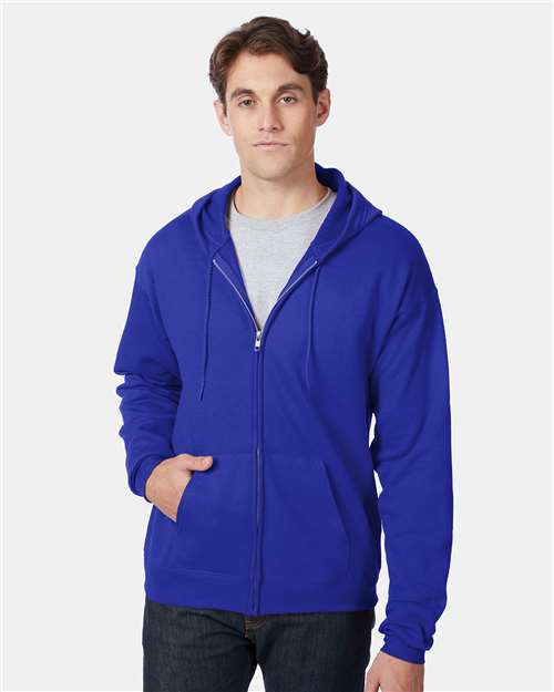 Hanes - Sudadera unisex con capucha y cremallera completa EcoSmart® - P180