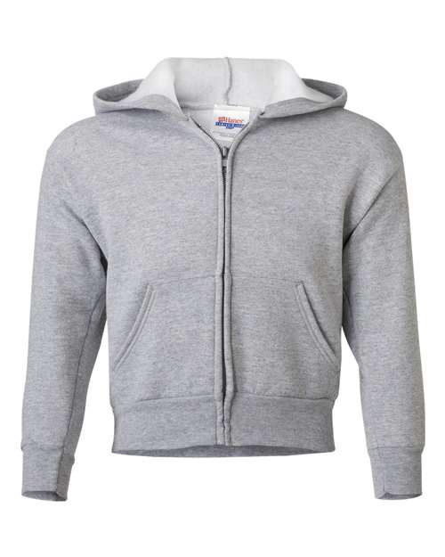 Hanes - Sudadera con capucha y cremallera completa EcoSmart® para jóvenes - P480