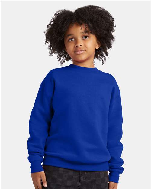 Hanes - Sudadera de cuello redondo EcoSmart® para jóvenes - P360