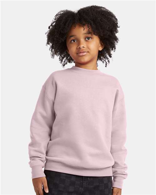 Hanes - Sudadera de cuello redondo EcoSmart® para jóvenes - P360