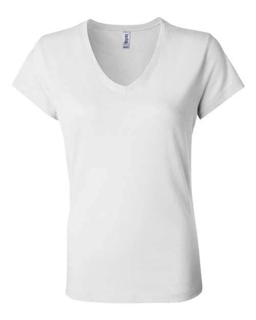 BELLA + CANVAS - Camiseta de jersey con cuello en V para mujer - 6005
