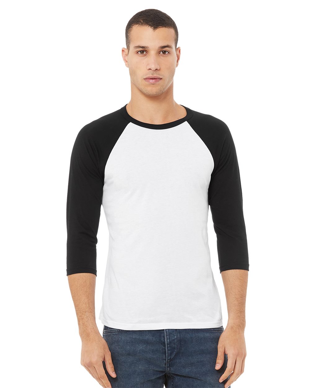 BELLA + CANVAS - Camiseta de béisbol unisex de manga tres cuartos - 3200