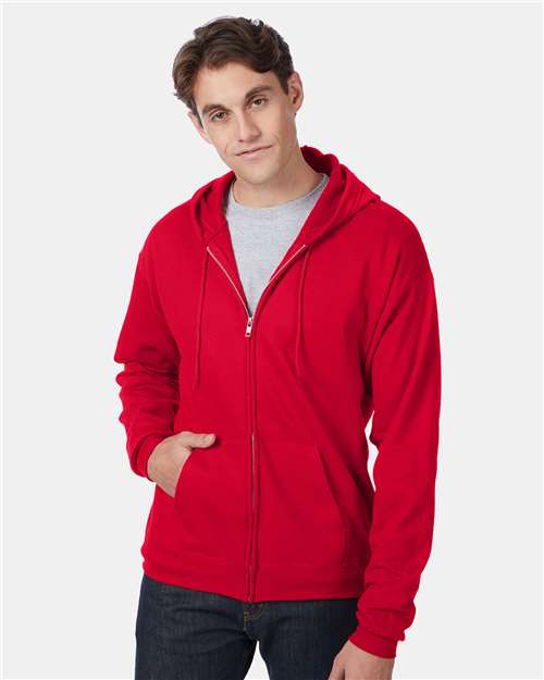 Hanes - Sudadera unisex con capucha y cremallera completa EcoSmart® - P180