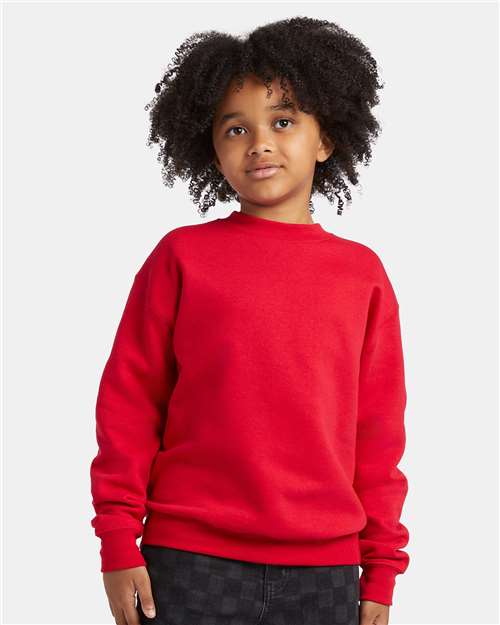 Hanes - Sudadera de cuello redondo EcoSmart® para jóvenes - P360