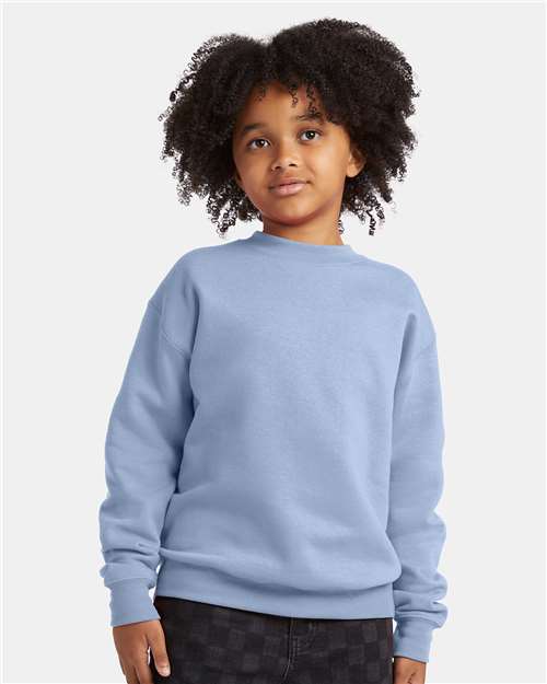 Hanes - Sudadera de cuello redondo EcoSmart® para jóvenes - P360