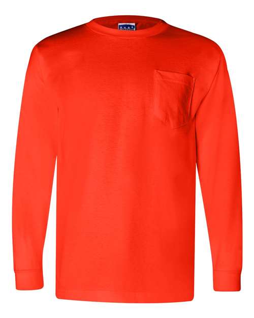 Bayside - Unisex Union-Made Long Sleeve Pocket T-Shirt - 3055