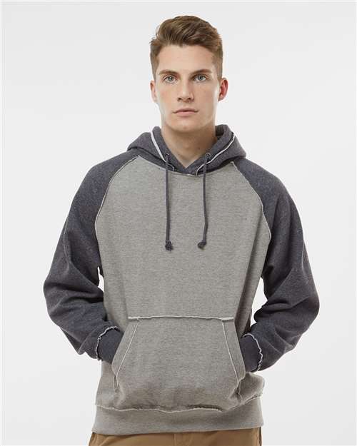 J. America - Men's Vintage Heather Hooded Sweatshirt - 8885