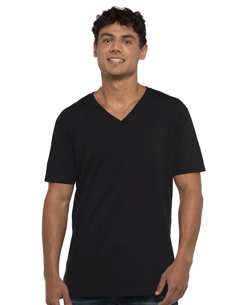 Next Level - Camiseta unisex de algodón con cuello en V - 3200
