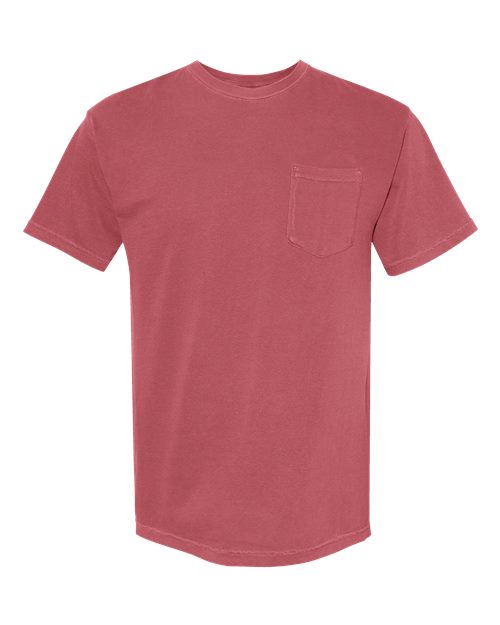 Comfort Colors - Camiseta unisex de tejido pesado con bolsillo y teñido en prenda - 6030