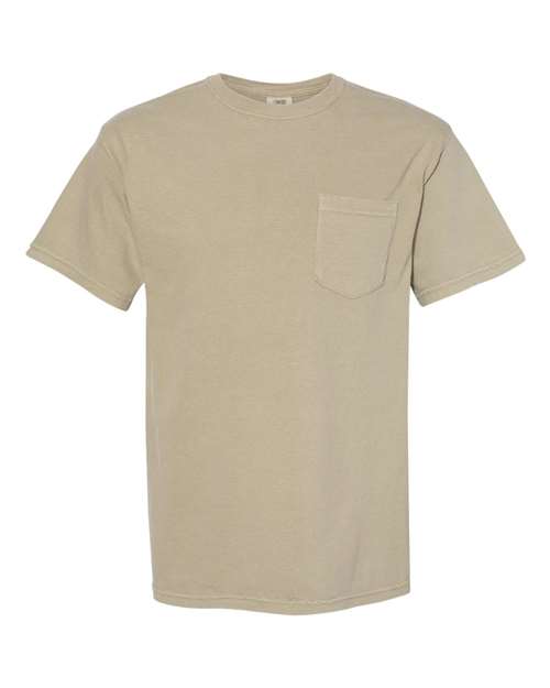 Comfort Colors - Camiseta unisex de tejido pesado con bolsillo y teñido en prenda - 6030