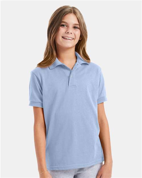 Hanes - Polo de jersey EcoSmart® para jóvenes - 054Y