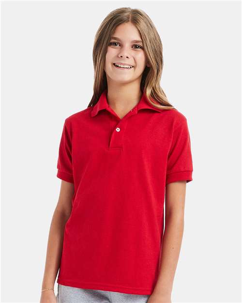 Hanes - Polo de jersey EcoSmart® para jóvenes - 054Y