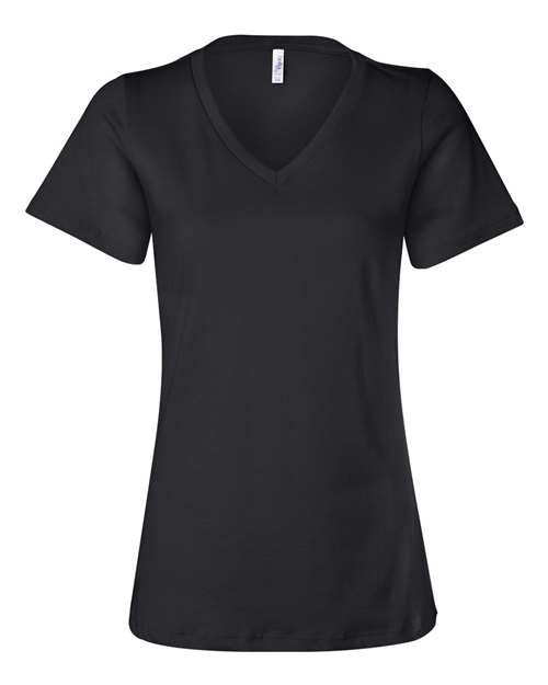 BELLA + CANVAS - Camiseta de jersey holgada con cuello en V para mujer - 6405