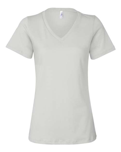 BELLA + CANVAS - Camiseta de jersey holgada con cuello en V para mujer - 6405
