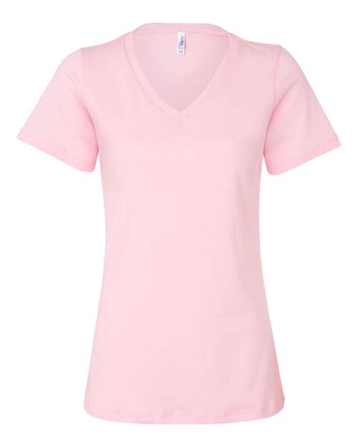 BELLA + CANVAS - Camiseta de jersey holgada con cuello en V para mujer - 6405