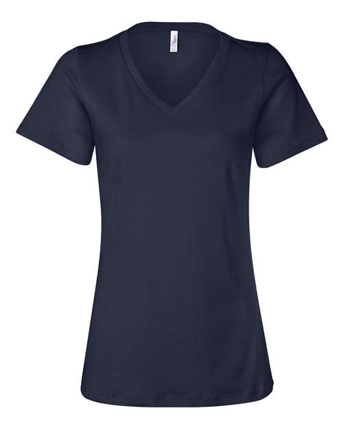 BELLA + CANVAS - Camiseta de jersey holgada con cuello en V para mujer - 6405