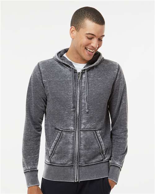 J. America - Men's Vintage Zen Fleece Full-Zip Hooded Sweatshirt - 8916