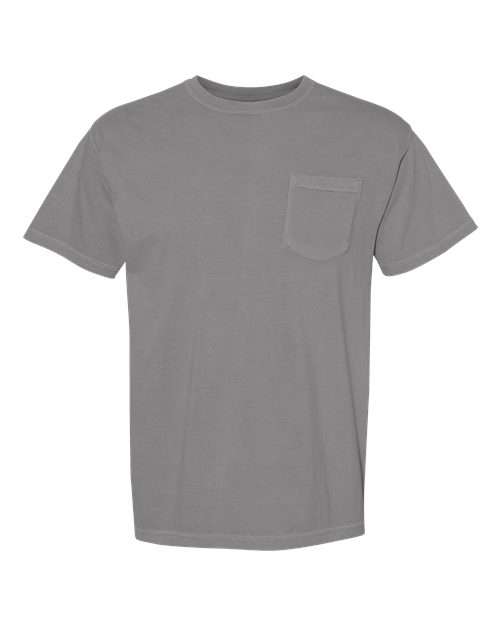 Comfort Colors - Camiseta unisex de tejido pesado con bolsillo y teñido en prenda - 6030