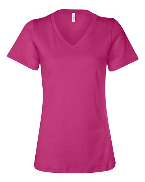 BELLA + CANVAS - Camiseta de jersey holgada con cuello en V para mujer - 6405