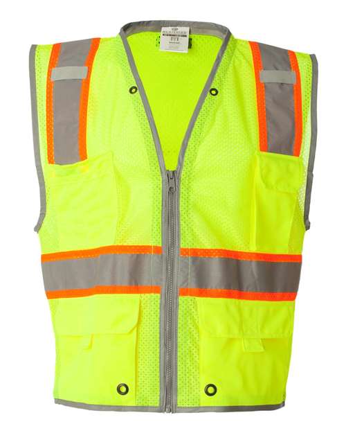 Kishigo - Chaleco unisex premium Brilliant Series® de alta resistencia, clase 2 - 1510-1511