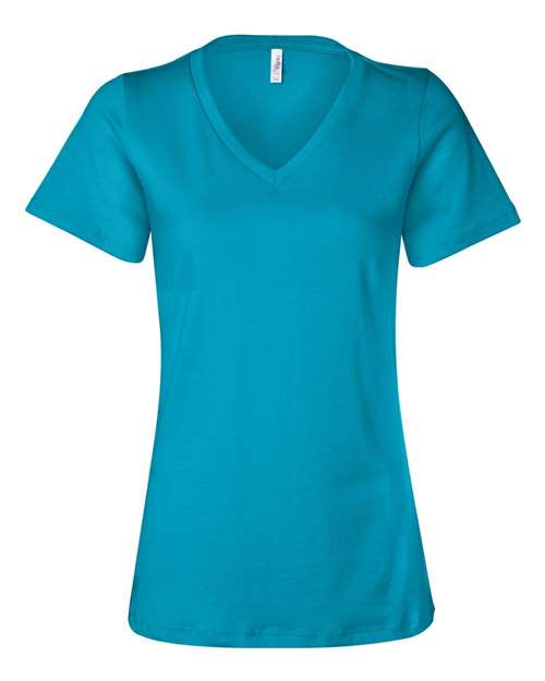 BELLA + CANVAS - Camiseta de jersey holgada con cuello en V para mujer - 6405