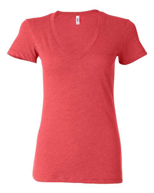 BELLA + CANVAS - Women’s Triblend Deep V-Neck Tee - 8435