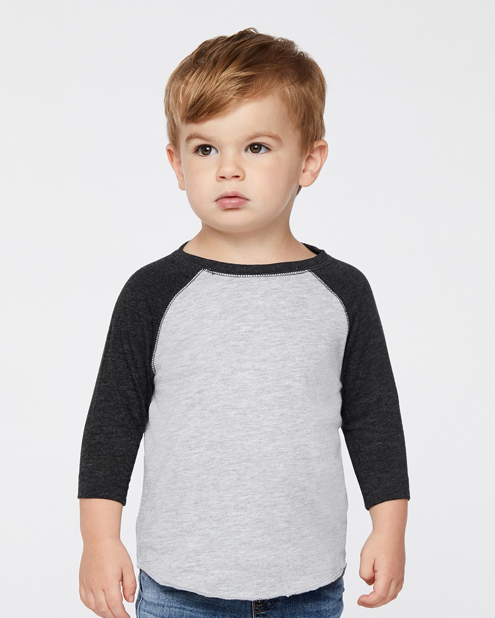Rabbit Skins - Toddler Baseball Fine Jersey Three-Quarter Sleeve Tee - 3330