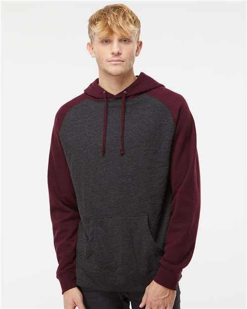 Independent Trading Co. - Sudadera unisex con capucha y manga raglán - IND40RP