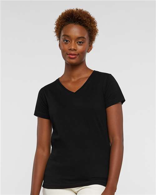 LAT - Women's Fine Jersey V-Neck Tee - 3507