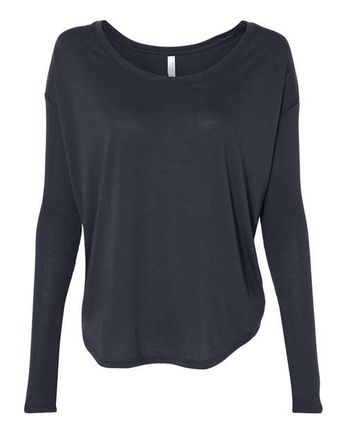 BELLA + CANVAS - Women’s Flowy 2x1 Ribbed Long Sleeve Tee - 8852